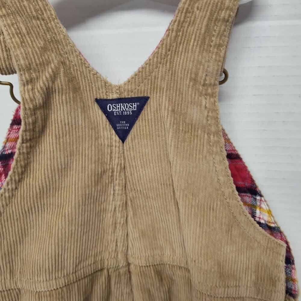 Vintage OshKosh Y2K Corduroy Baby Coverall 3-6 Month Brown NWT - Picture 6 of 10